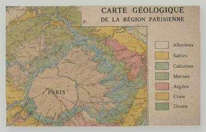 Extrait de carte géologique de la région parisienne